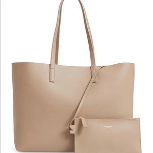 Dusty Grey Saint Laurent Tote - Removable Pouch